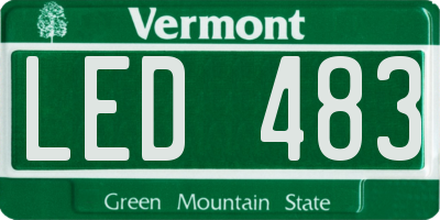 VT license plate LED483