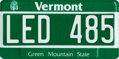 VT license plate LED485
