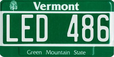 VT license plate LED486