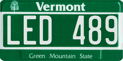 VT license plate LED489