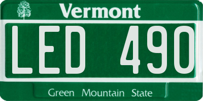 VT license plate LED490