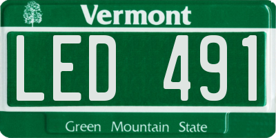 VT license plate LED491