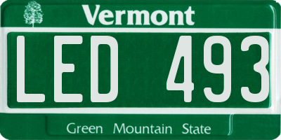 VT license plate LED493