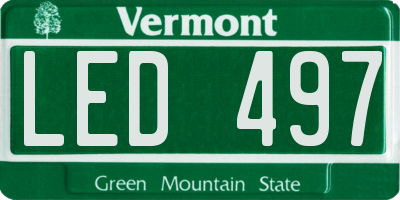VT license plate LED497