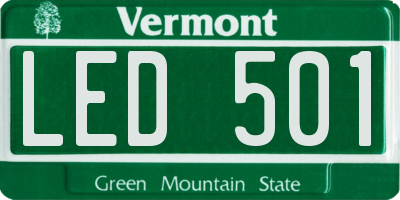 VT license plate LED501