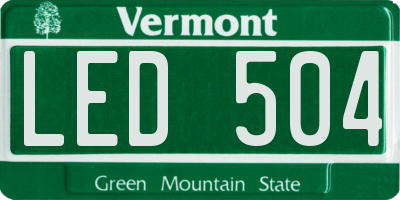 VT license plate LED504