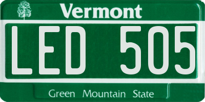 VT license plate LED505