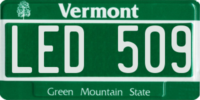 VT license plate LED509