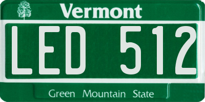 VT license plate LED512