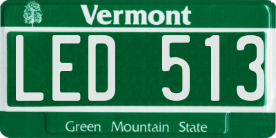VT license plate LED513