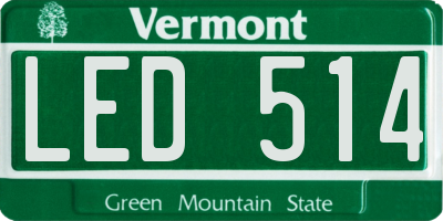 VT license plate LED514