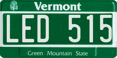 VT license plate LED515