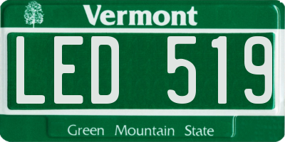 VT license plate LED519