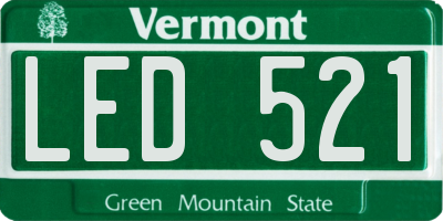 VT license plate LED521