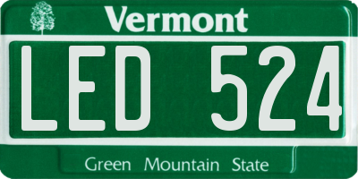 VT license plate LED524