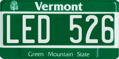 VT license plate LED526