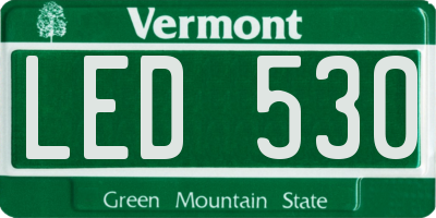 VT license plate LED530