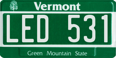VT license plate LED531