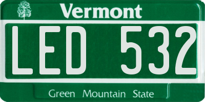 VT license plate LED532