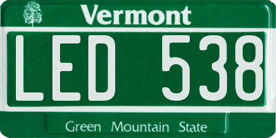 VT license plate LED538