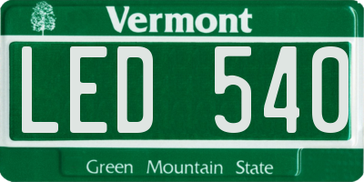 VT license plate LED540