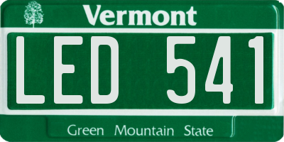 VT license plate LED541