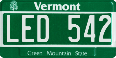 VT license plate LED542