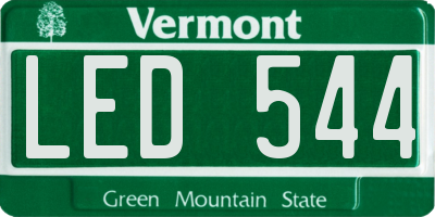 VT license plate LED544