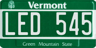 VT license plate LED545