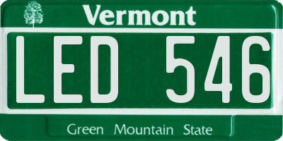 VT license plate LED546