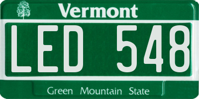 VT license plate LED548