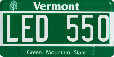 VT license plate LED550