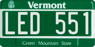 VT license plate LED551