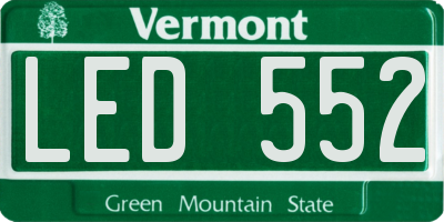 VT license plate LED552