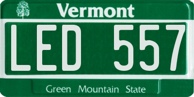 VT license plate LED557