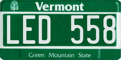 VT license plate LED558