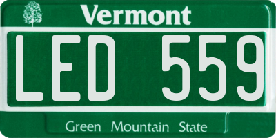 VT license plate LED559