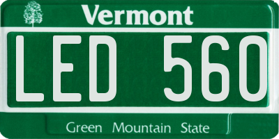 VT license plate LED560