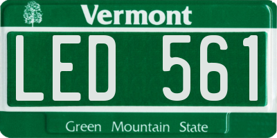 VT license plate LED561