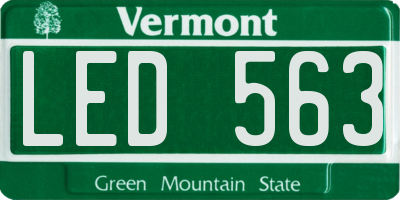 VT license plate LED563