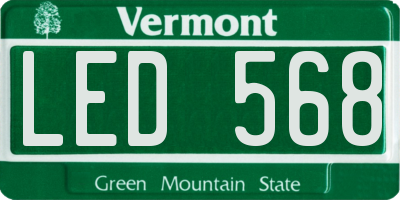 VT license plate LED568