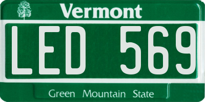 VT license plate LED569
