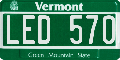 VT license plate LED570