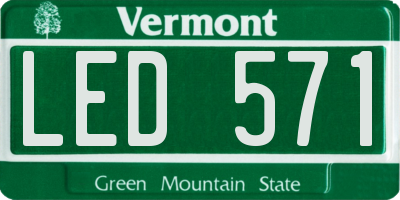VT license plate LED571