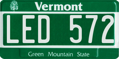 VT license plate LED572