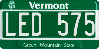 VT license plate LED575