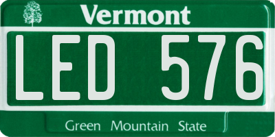 VT license plate LED576