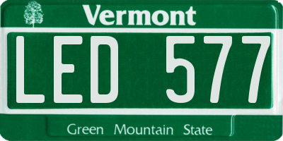 VT license plate LED577