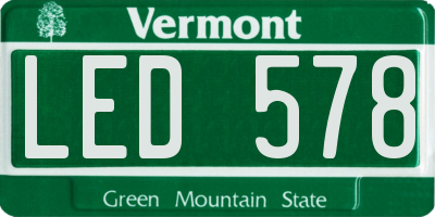 VT license plate LED578