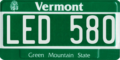 VT license plate LED580